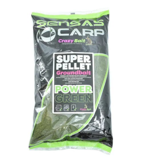 Zanęta Crazy Bait Groundb.Power Green 1kg Sensas