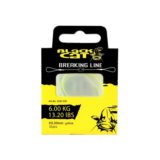 Linka zwalniająca Black Cat Break Line 0,30mm 6kg 10 sztuk