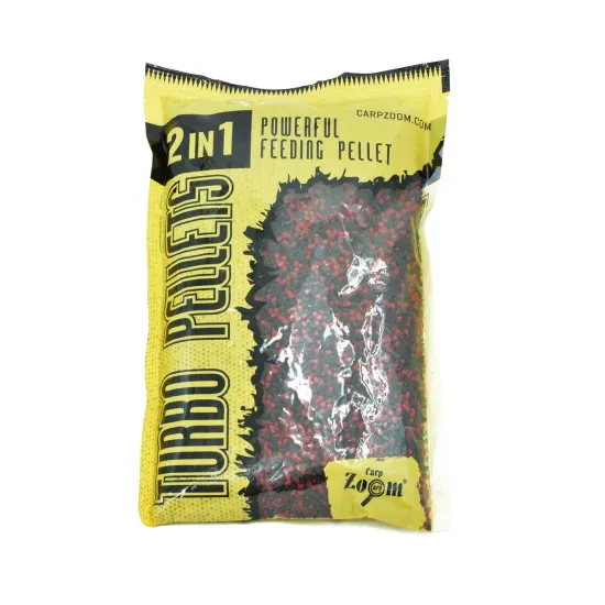 Pellet zanętowy 2 w 1 turbo truskawka-ryba Carp Zoom 500g