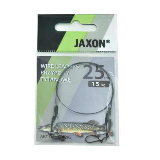 Przypon spinningowy tytanowy Jaxon 25cm 15kg 2 sztuki