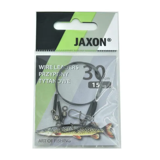 Przypon spinningowy tytanowy Jaxon 30cm 15kg 2 sztuki