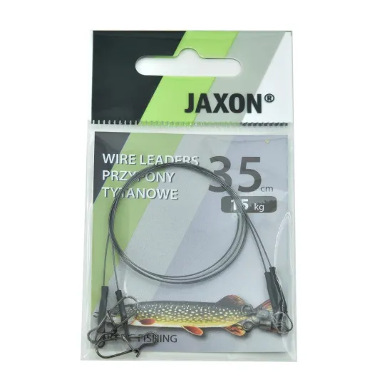 Przypon spinningowy tytanowy Jaxon 35cm 15kg 2 sztuki