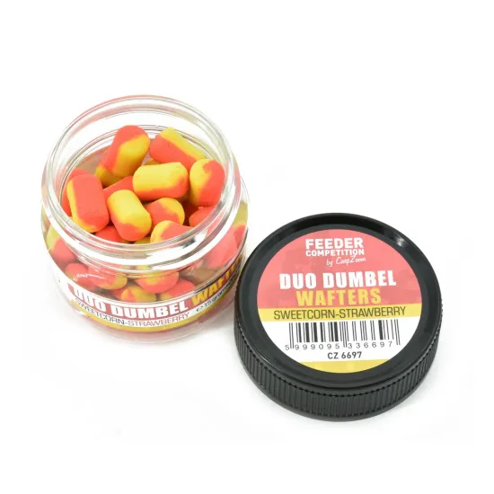 Kulki Duo Dumbel Wafters kukurydza - truskawka 8x12mm 15g Carp Zoom