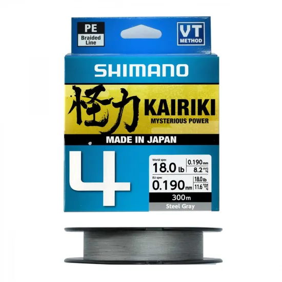 Plecionka spinningowa Kairiki 4 Steel Gray 0.190mm 300m