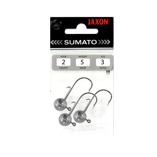 Główka jigowa spinningowa Sumato Black Slim hak #2 5g 3 sztuki