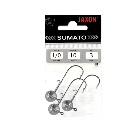 Główka jigowa spinningowa Sumato Black Slim hak #1/0 10g 3 sztuki