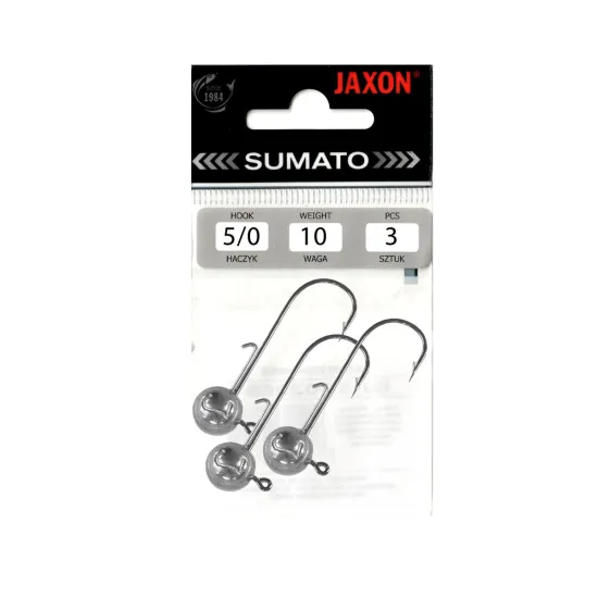 Główka jigowa spinningowa Sumato Black Slim hak #5/0 10g 3 sztuki
