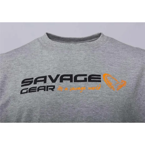 Koszulka T-Shirt Signature logo grey melange rozmiar XXL Savage Gear-85374