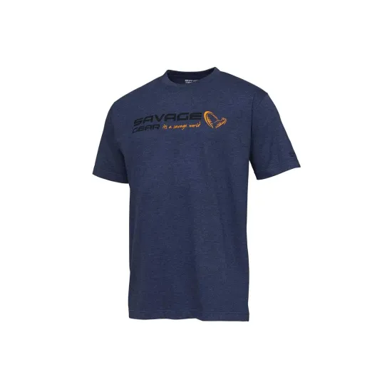 Koszulka T-Shirt Signature logo blue melange rozmiar XL Savage Gear