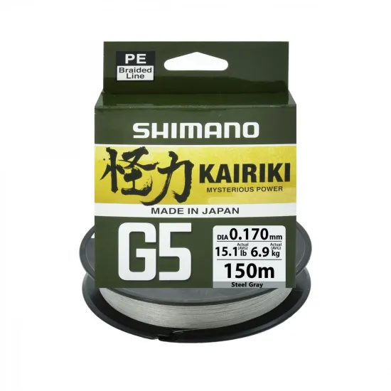 Plecionka spinningowa Kairiki G5 Steel Grey 0,17mm 150m