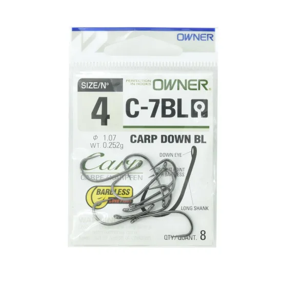 Haczyki karpiowe Owner Carp C7BL rozmiar 4 8 sztuk