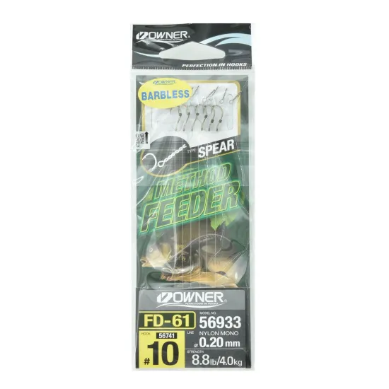 Haczyki z przyponem Owner FD61 rozmiar 10