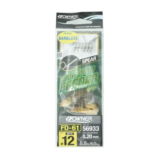 Haczyki z przyponem Owner FD61 rozmiar 12