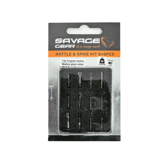 Zestaw grzechotki szklane + szpilki wolframowe rozmiar M Savage Gear-86209