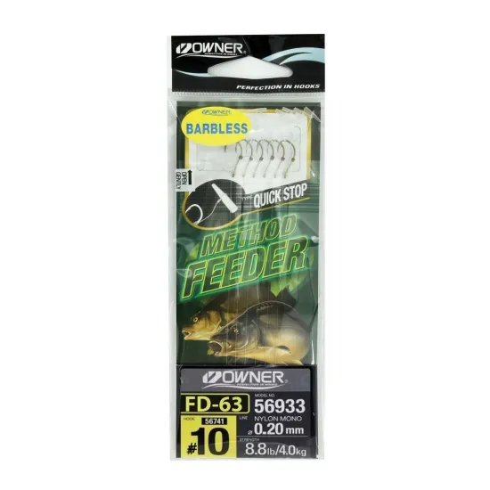 Haczyki z przyponem Owner FD63 rozmiar 10