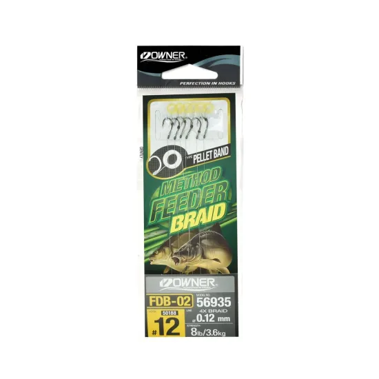 Haczyki z przyponem (z plecionki) Owner FDB-02 rozmiar 12
