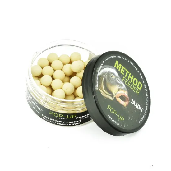 Kulki Pop-Up Method Feeder 10mm białe robaki Jaxon 30g