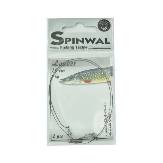 Przypon spinningowy wolframowy Spinwal 20 cm 9 kg 2 sztuki