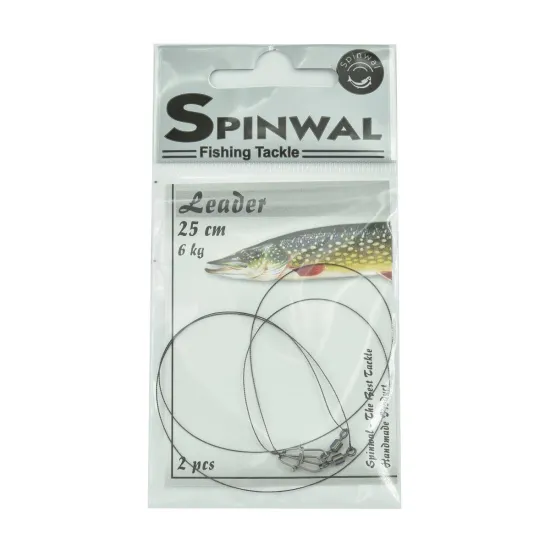 Przypon spinningowy wolframowy Spinwal 25 cm 6 kg 2 sztuki