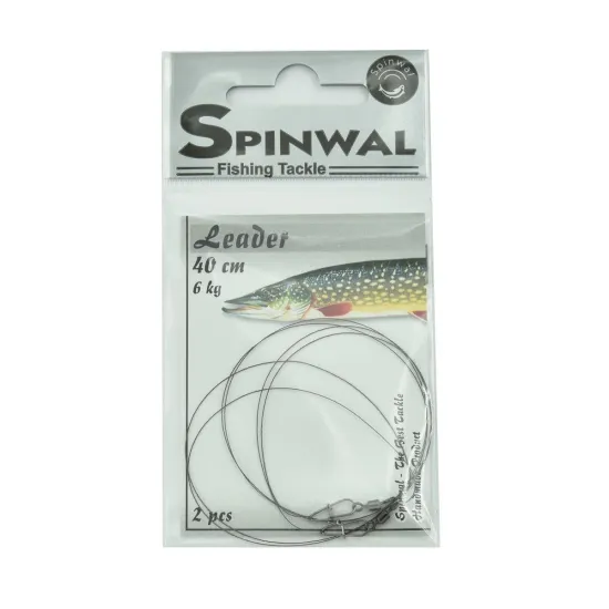 Przypon spinningowy wolframowy Spinwal 40 cm 6 kg 2 sztuki