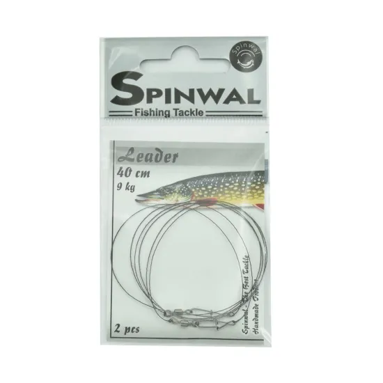 Przypon spinningowy wolframowy Spinwal 40 cm 9 kg 2 sztuki