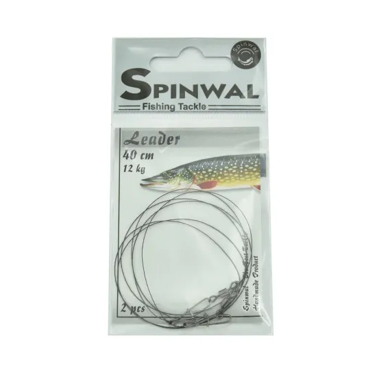 Przypon spinningowy wolframowy Spinwal 40 cm 12 kg 2 sztuki