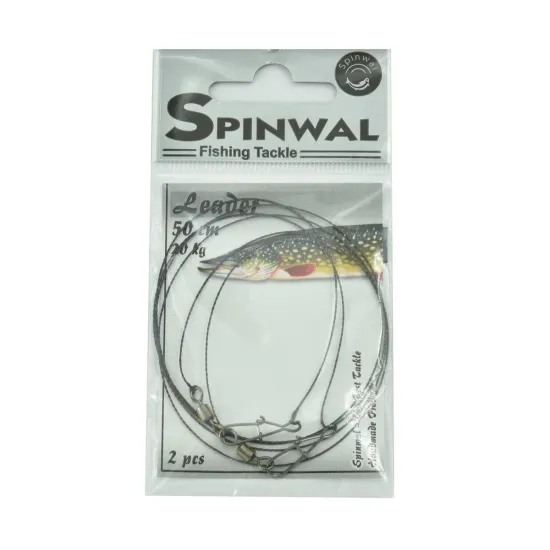Przypon spinningowy wolframowy Spinwal 50 cm 20 kg 2 sztuki