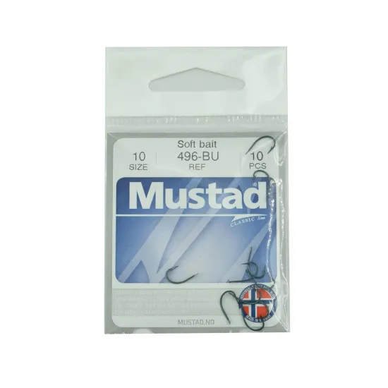Haczyki feederowe, spławikowe Mustad Classic Sport 00496 rozmiar 10 10 sztuk