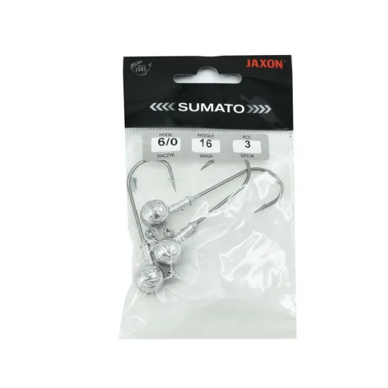 Główka jigowa spinningowa Sumato Black hak #6/0 16g 3 sztuki