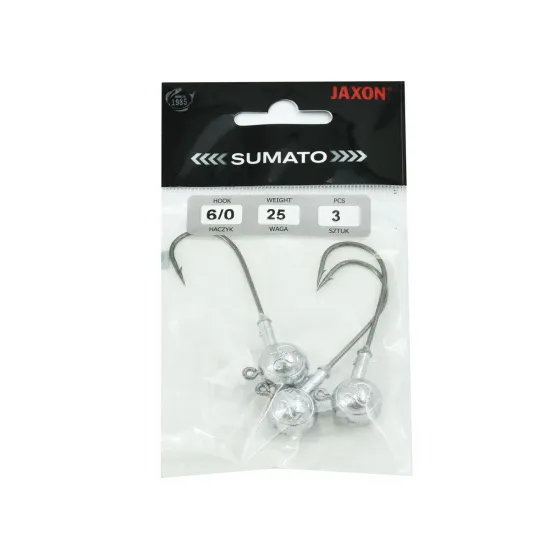 Główka jigowa spinningowa Sumato Black hak #6/0 25g 3 sztuki
