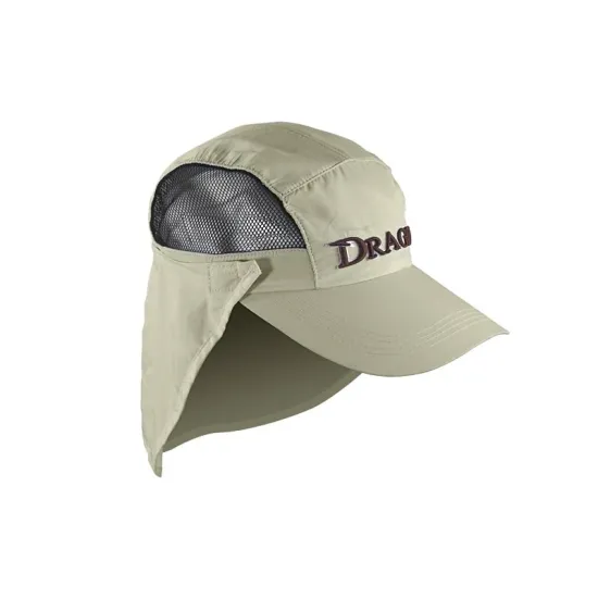 Czapka bimini odpinana osłona beżowo-czarna Dragon