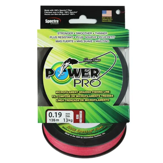 Plecionka spinningowa Power Pro Vermillion Red 0,19mm 135m