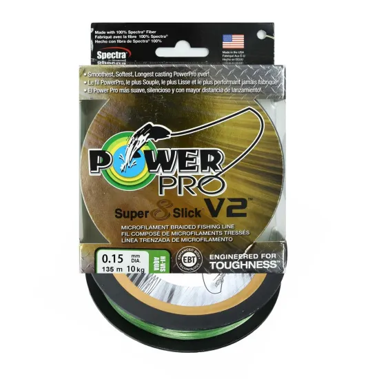 Plecionka spinningowa Power Pro Super 8 Slick V2 Aqua Green 0.15 mm 135m