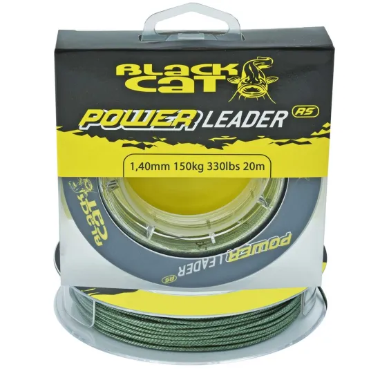 Plecionka przyponowa, sumowa Black Cat Power Leader 1.50mm 20m