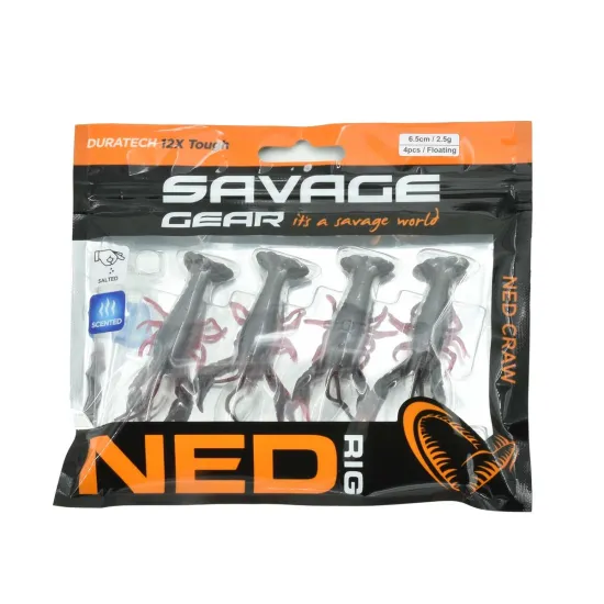 Przynęta Savage Gear Ned Craw F 6.5cm 2.5g 4 sztuki black red-89858