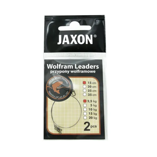 Przypon spinningowy wolframowy Jaxon zbrojony 15 cm 2.5kg 2 sztuki