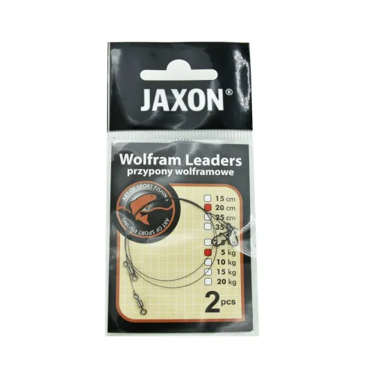 Przypon spinningowy wolframowy Jaxon zbrojony 20 cm 5.0kg 2 sztuki