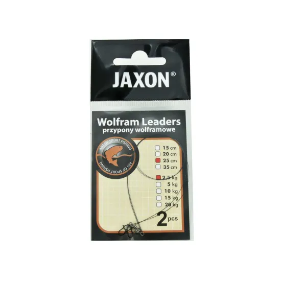 Przypon spinningowy wolframowy Jaxon zbrojony 25 cm 2.5kg 2 sztuki