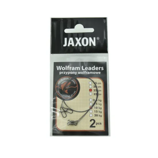 Przypon spinningowy wolframowy Jaxon zbrojony 25 cm 10 kg 2 sztuki