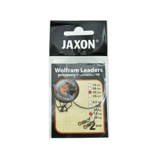 Przypon spinningowy wolframowy Jaxon zbrojony 25 cm 15 kg 2 sztuki