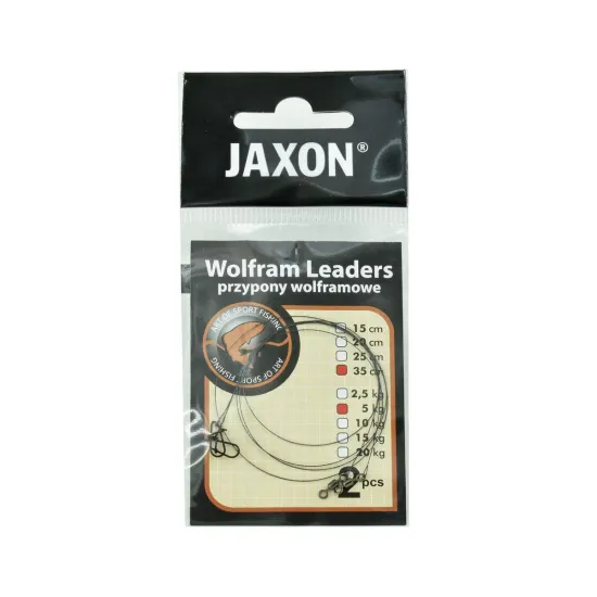 Przypon spinningowy wolframowy Jaxon zbrojony 35 cm 5.0kg 2 sztuki