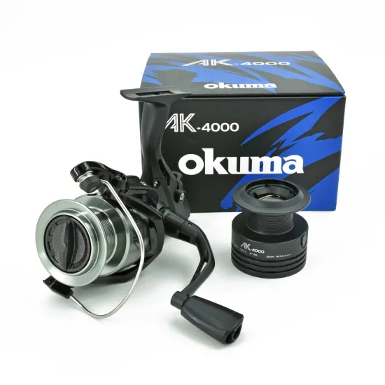 Kołowrotek feeder karpiowy z wolnym biegiem Okuma AK Baitfeeder AK-4000 2 łożyska-91444