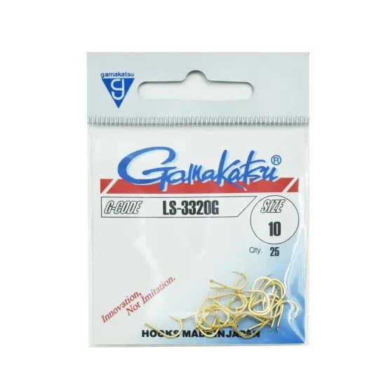 Haczyki kute feederowe, spławikowe 3320G rozmiar 10 złote 25 sztuk