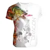 Koszulka T-shirt Okoń S biało-czerwony Dragon