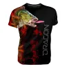 Koszulka T-shirt Okoń S czarno-czerwony Dragon