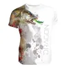 Koszulka T-shirt Sandacz S biało-czerwony Dragon