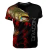 Koszulka T-shirt Sum S czarno-czerwony Dragon