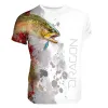 Koszulka T-shirt Pstrąg S biało-czerwony Dragon