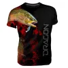 T-Shirt Pstrąg M czarno-czerwony Dragon