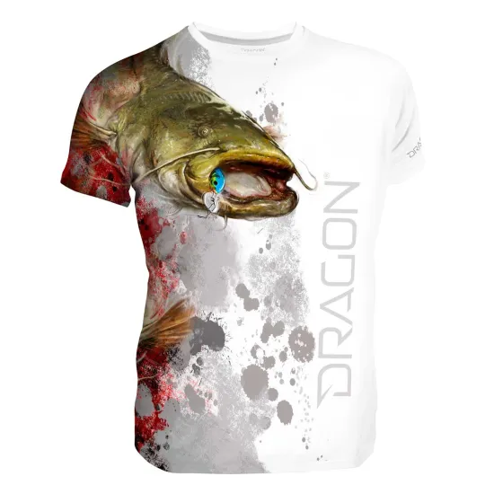 Koszulka T-shirt Sum M biało-czerwony Dragon